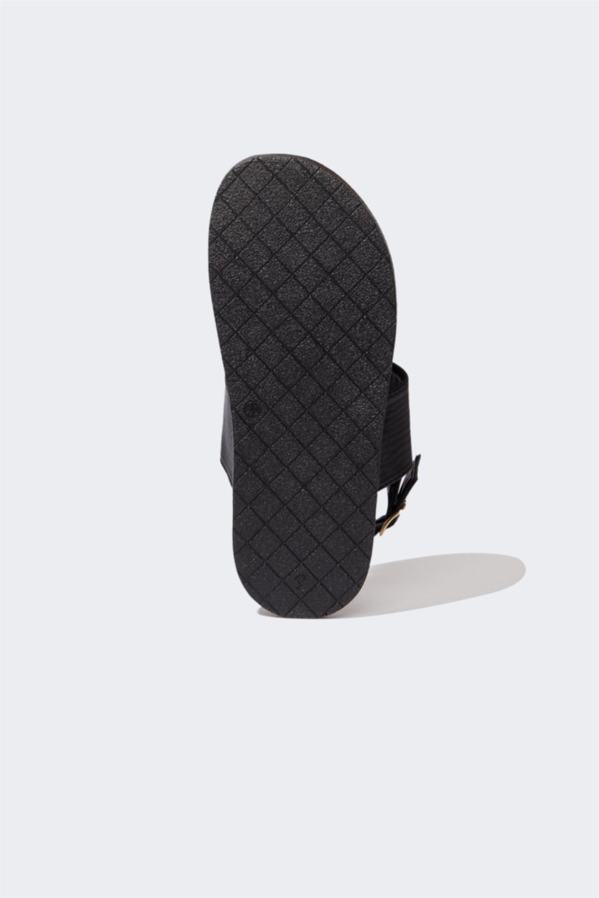 FEMME Noir sandales Semelle Épaisse