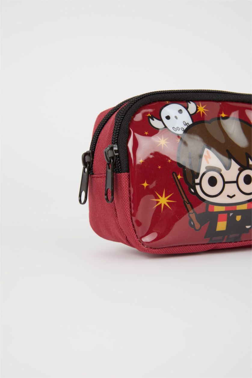 Erkek Çocuk - Genç Erkek Bordo Erkek Çocuk Harry Potter Su İtici Kumaş Kalem Kutusu