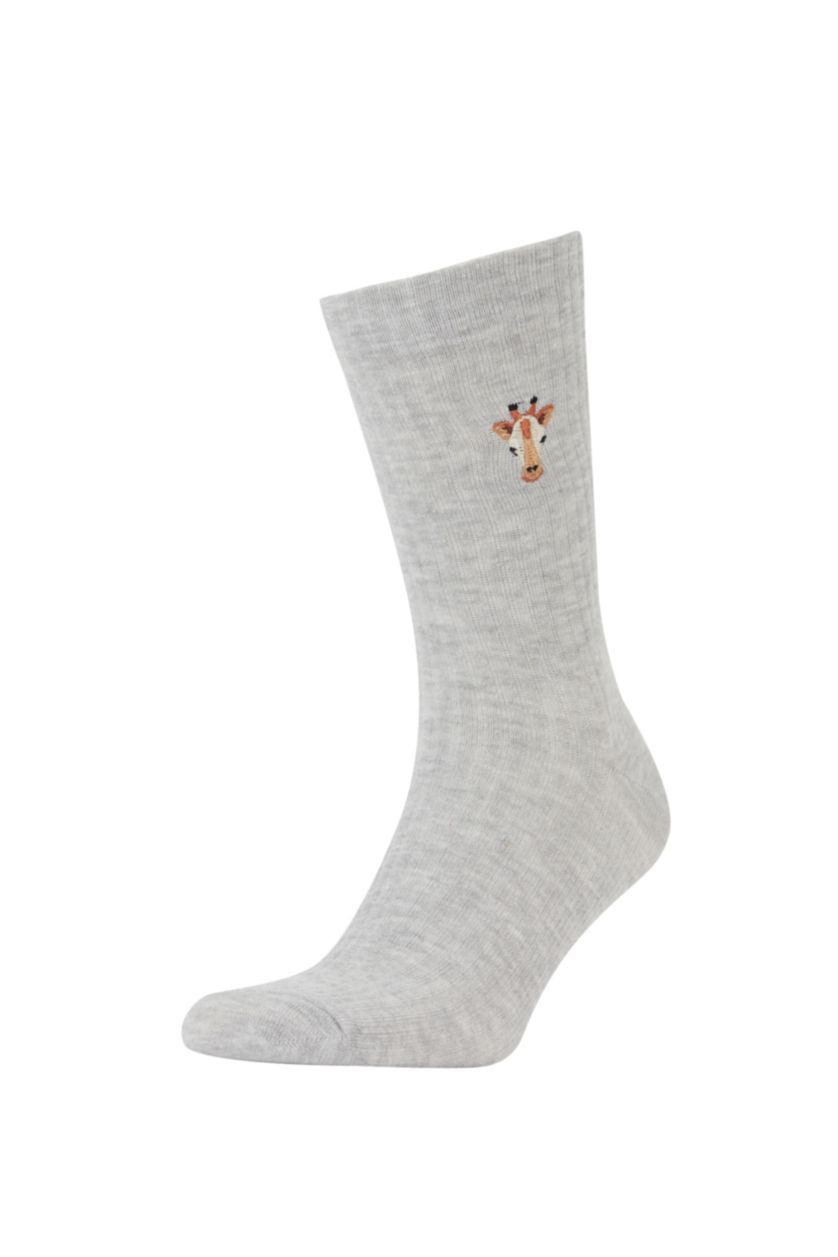 WOMAN Grey Women Cotton 2-Pack Long Socks