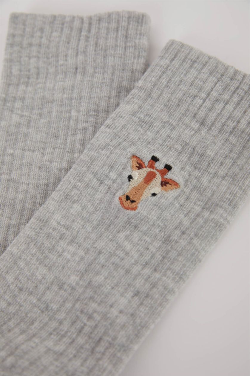 WOMAN Grey Women Cotton 2-Pack Long Socks