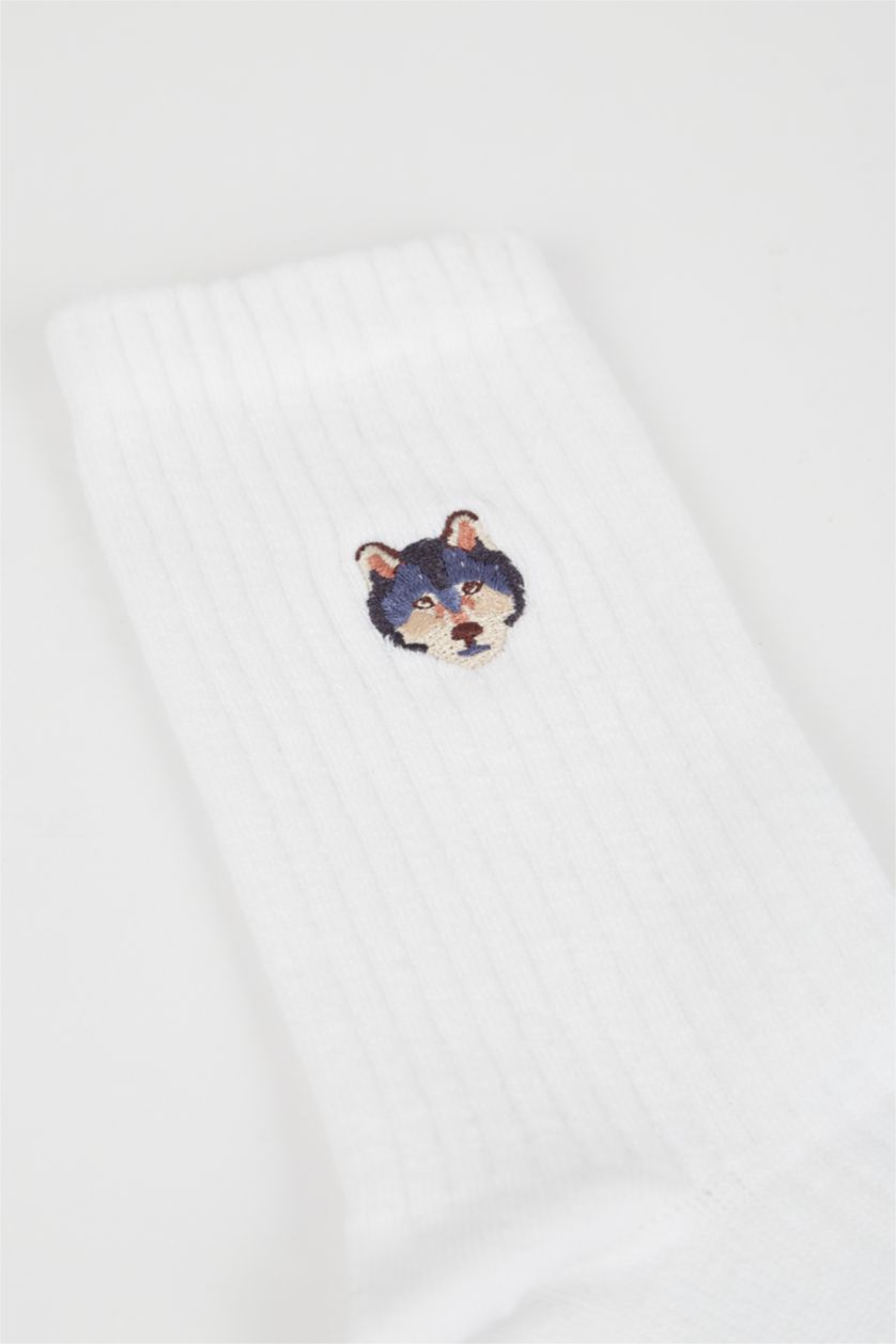 WOMAN White 2 piece Cotton Long sock