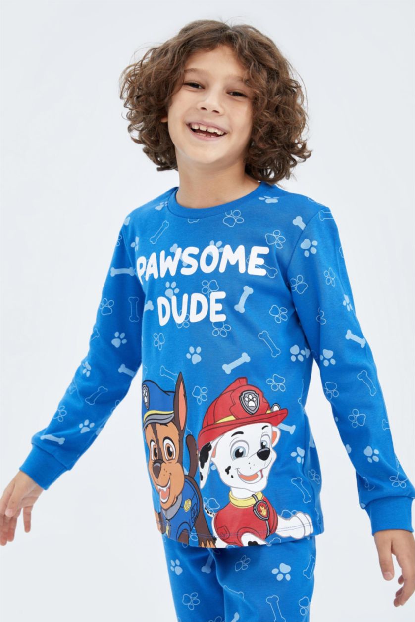 أولاد اللون الملكي بيجامة قصة عادية من باو باترول من قطعتين