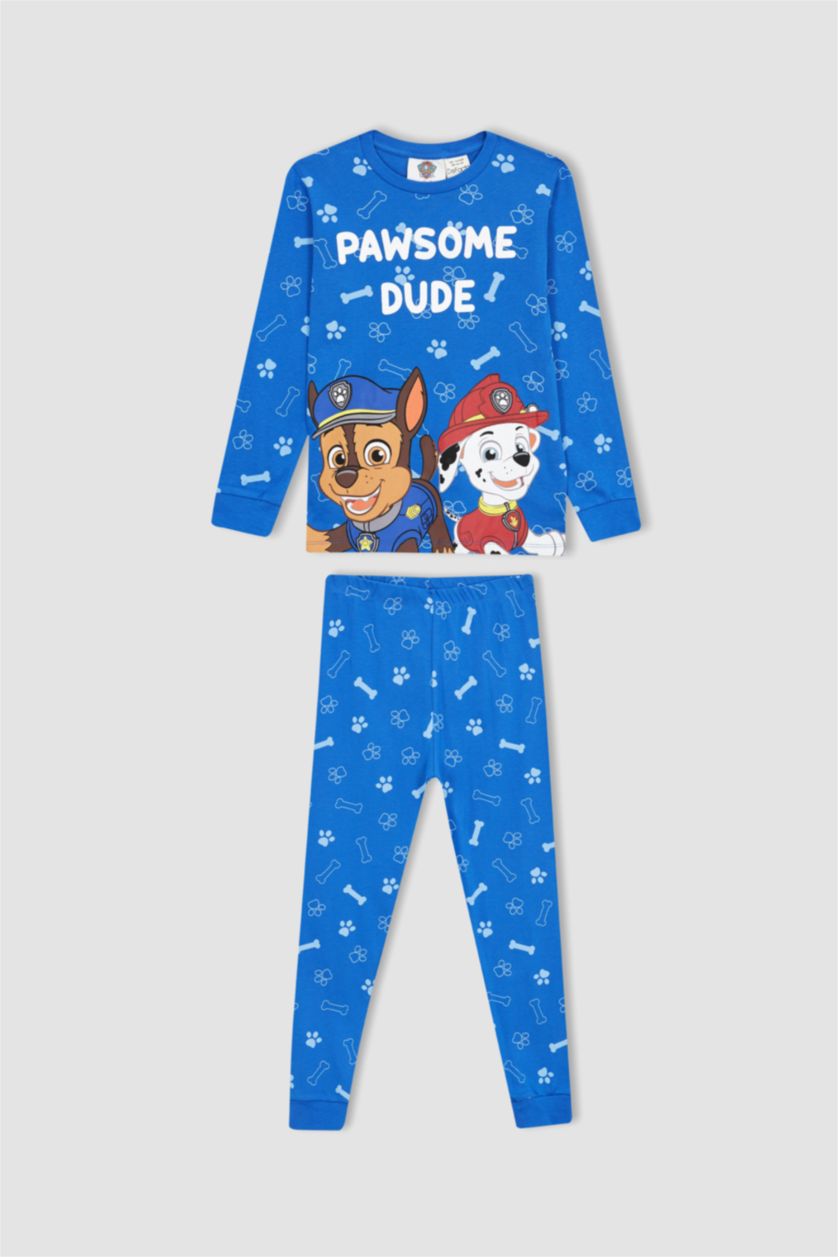 أولاد اللون الملكي بيجامة قصة عادية من باو باترول من قطعتين