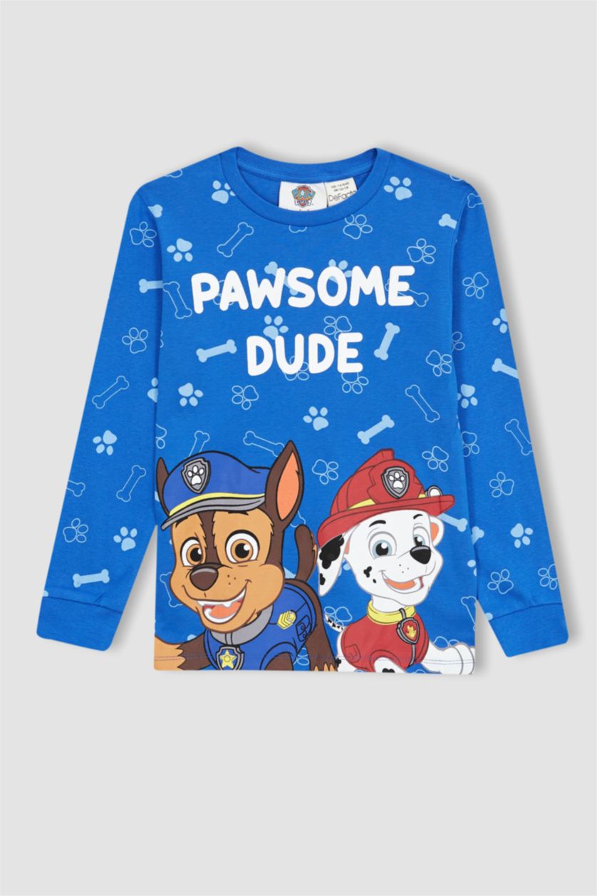 أولاد اللون الملكي بيجامة قصة عادية من باو باترول من قطعتين