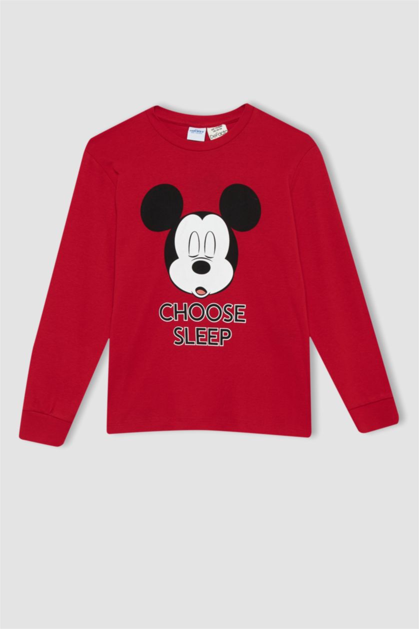 GARÇONS Rouge Lot de 2 pyjamas coupe régulière sous licence Disney Mickey et Minnie pour garçons