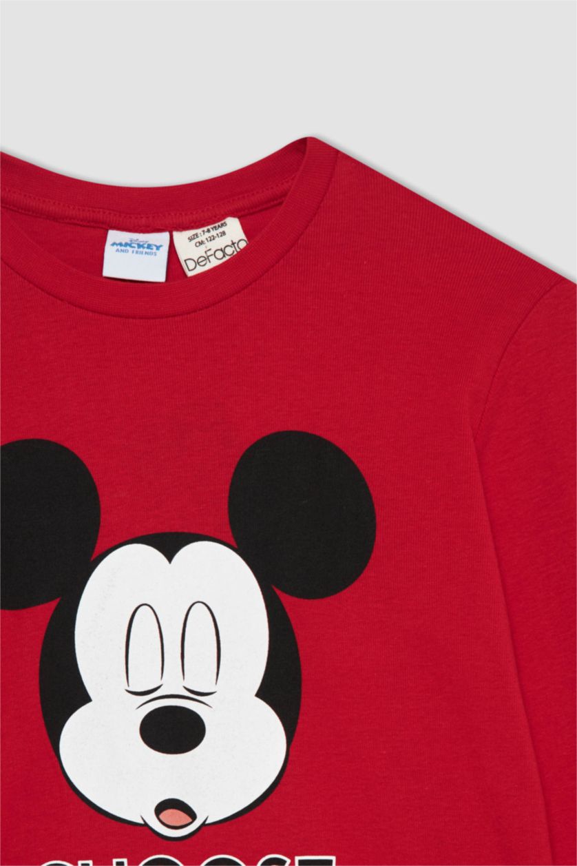 GARÇONS Rouge Lot de 2 pyjamas coupe régulière sous licence Disney Mickey et Minnie pour garçons