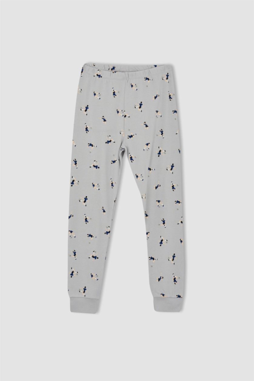 GARÇONS Orange Ensemble de pyjama à manches longues imprimé coupe standard pour garçon