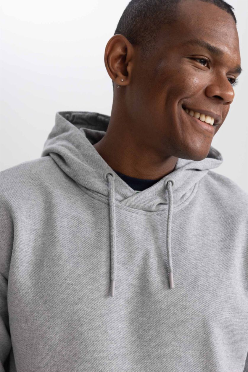 رجال Grimelanj سويت شيرت أوفر سايز بغطاء للرأس بجيب فليتو