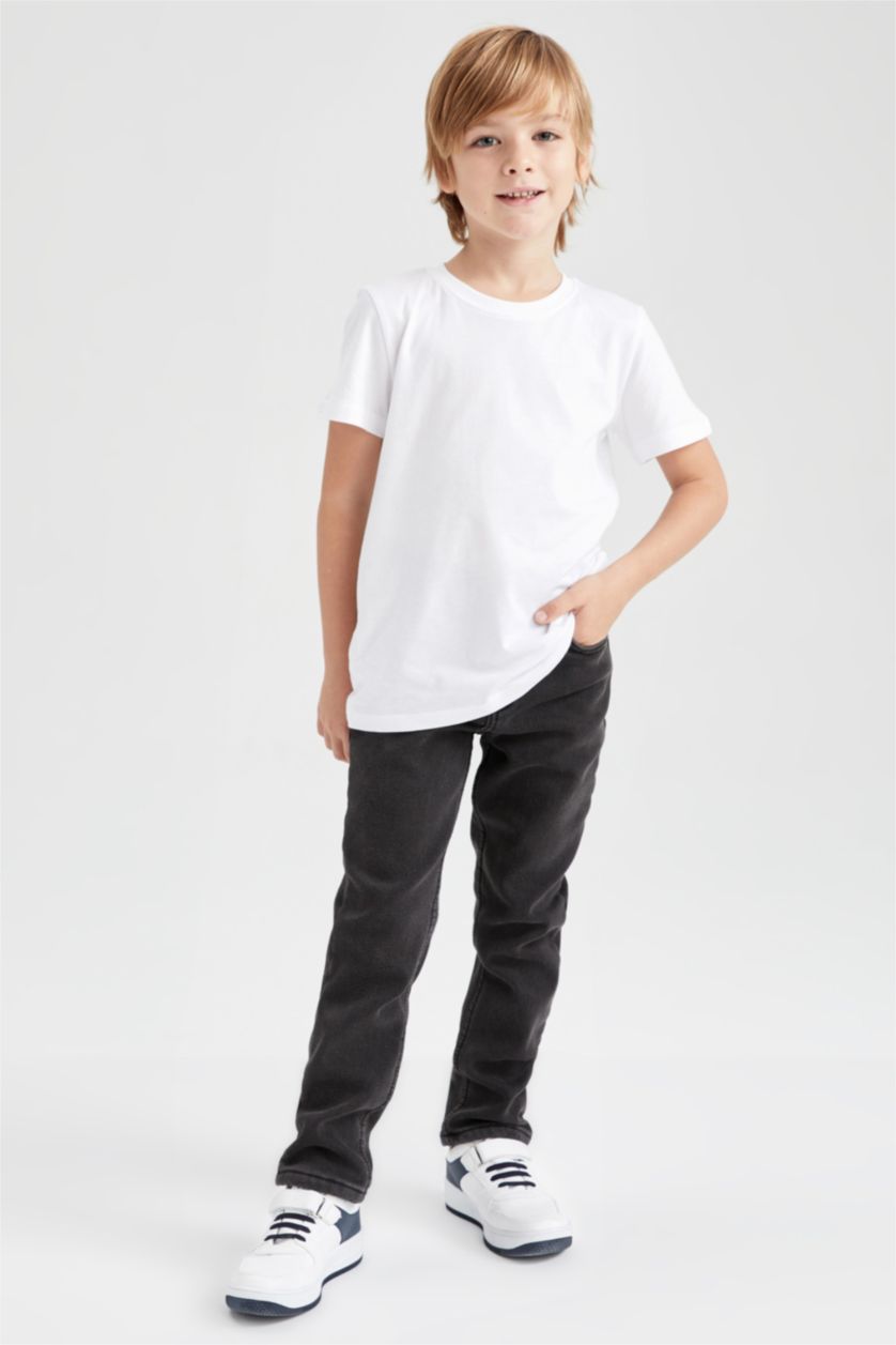 Erkek Çocuk - Genç Erkek Antrasit Erkek Çocuk Slim Fit Jean Pantolon