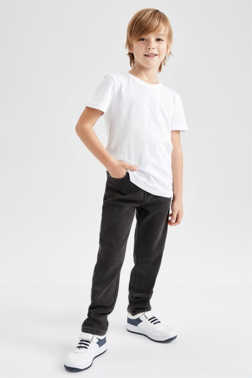 Erkek Çocuk - Genç Erkek Antrasit Erkek Çocuk Slim Fit Jean Pantolon