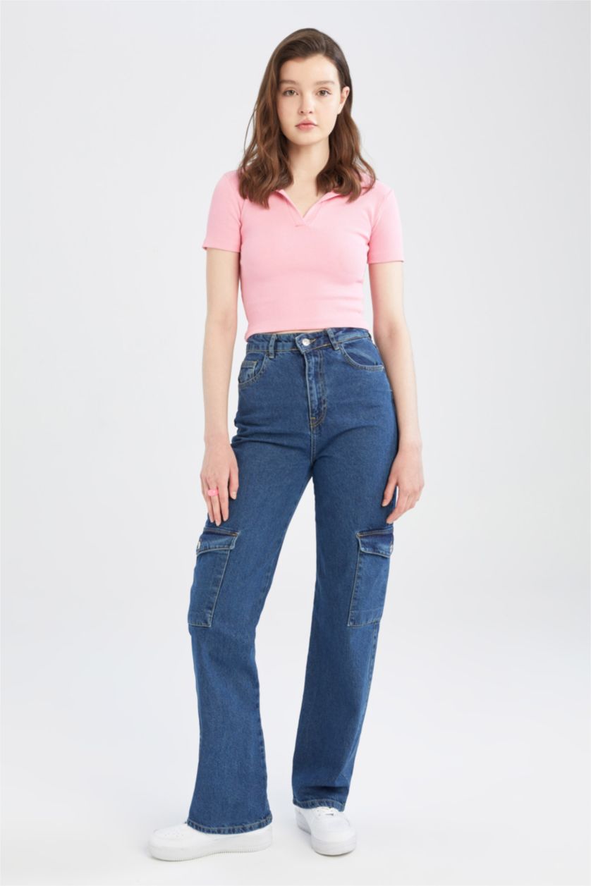 WOMAN Light Pink Slim Fit Camisole Short Sleeve T-Shirt