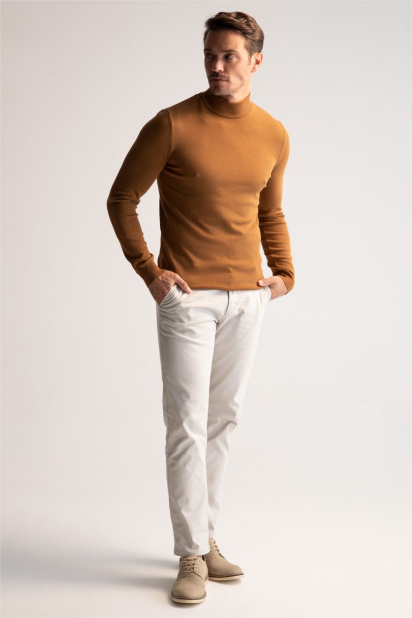 MAN Light Brown Regular Fit Pullover