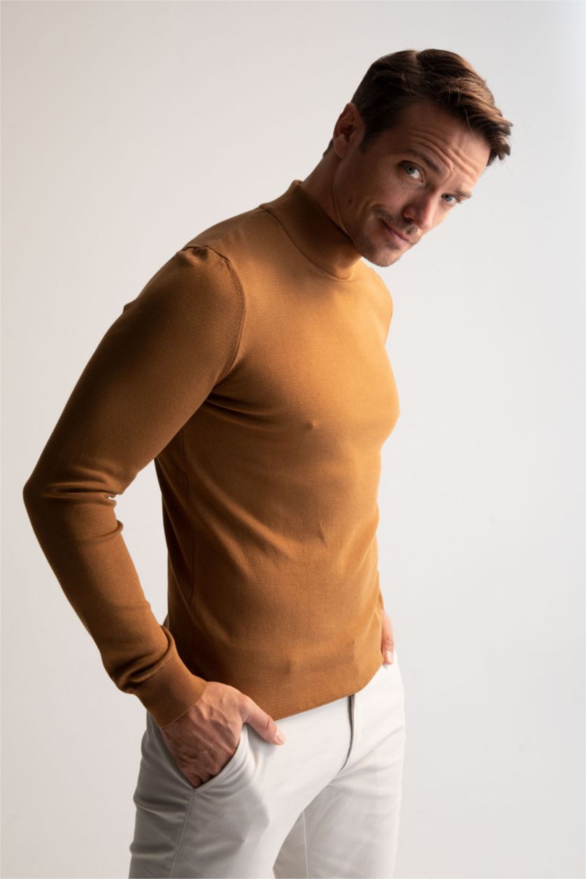 MAN Light Brown Regular Fit Pullover