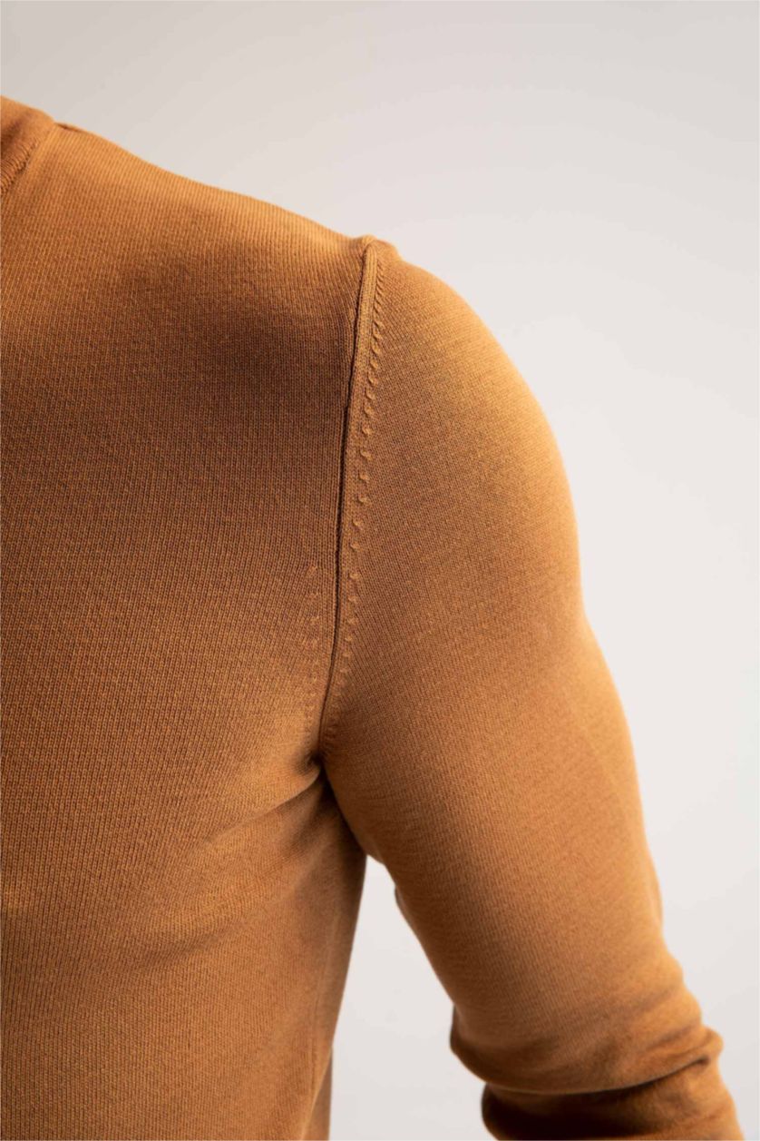 MAN Light Brown Regular Fit Pullover