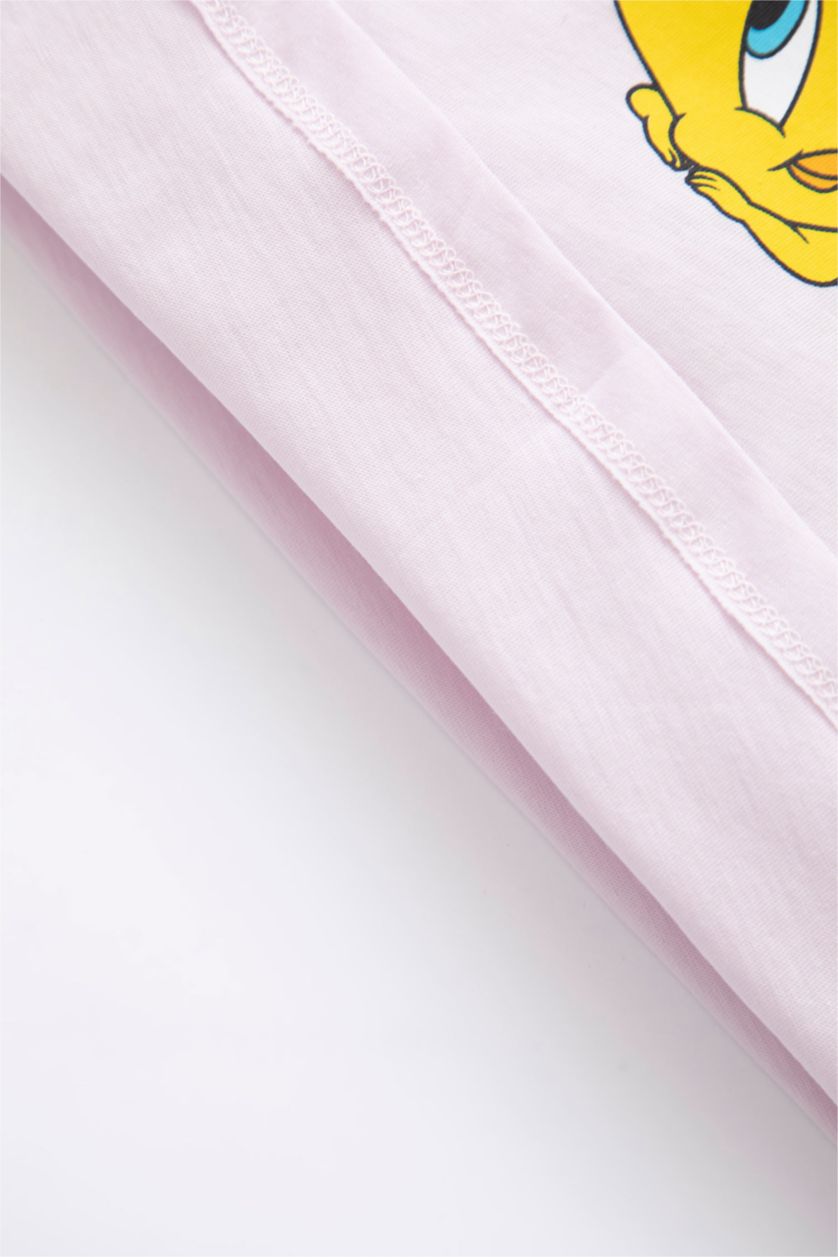 BÉBÉ FILLE Rose Pyjamas En Tricot Col Ras Du Cou Sans Manches 2 Looney Tunes BéBé Fille