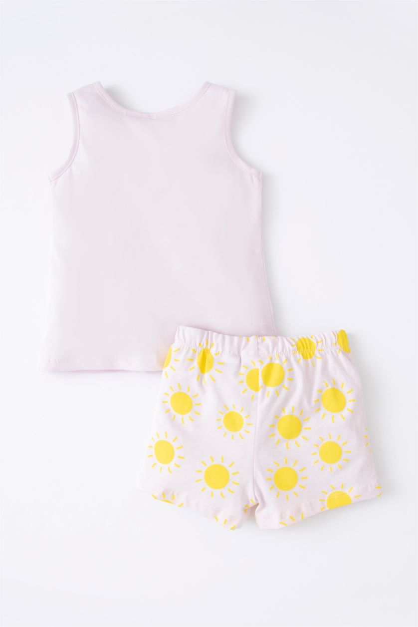 BÉBÉ FILLE Rose Pyjamas En Tricot Col Ras Du Cou Sans Manches 2 Looney Tunes BéBé Fille