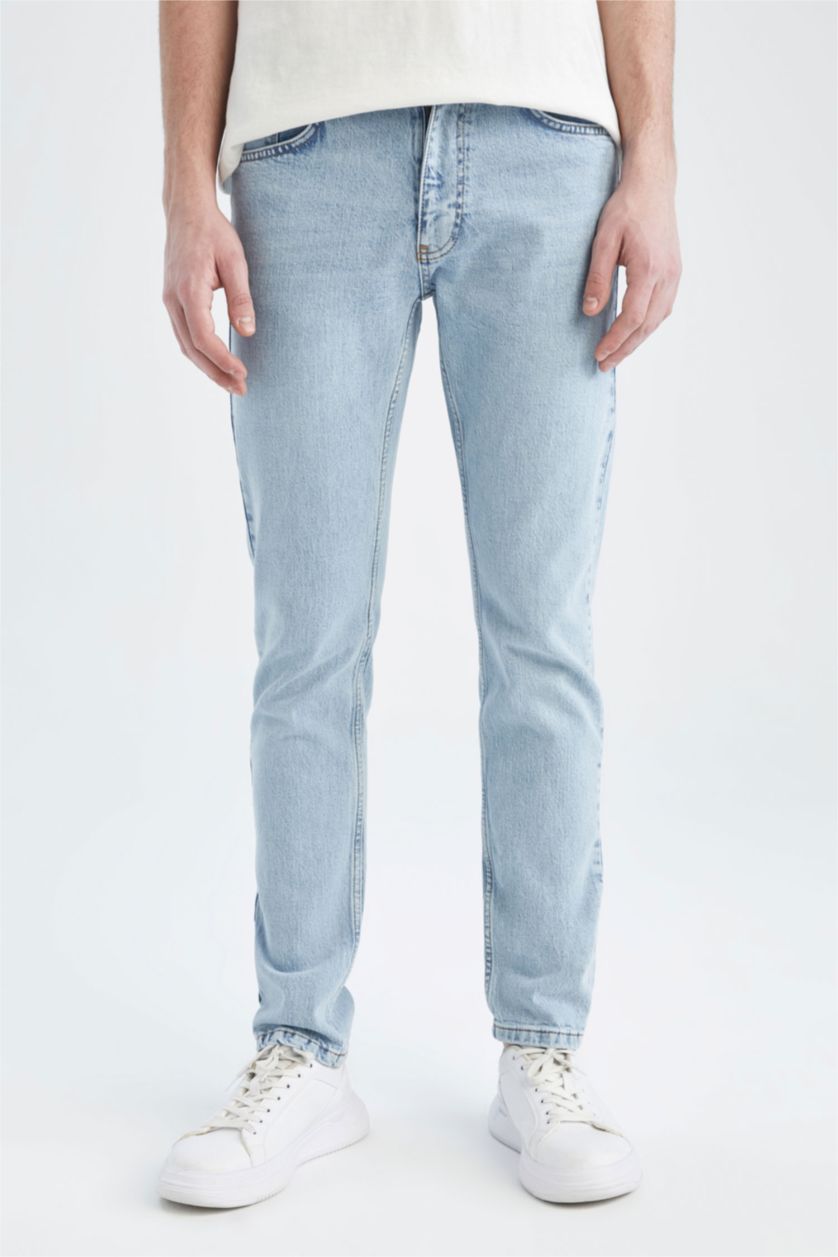 HOMME BLEU Clair Pantalon Coupe Confort Régulière