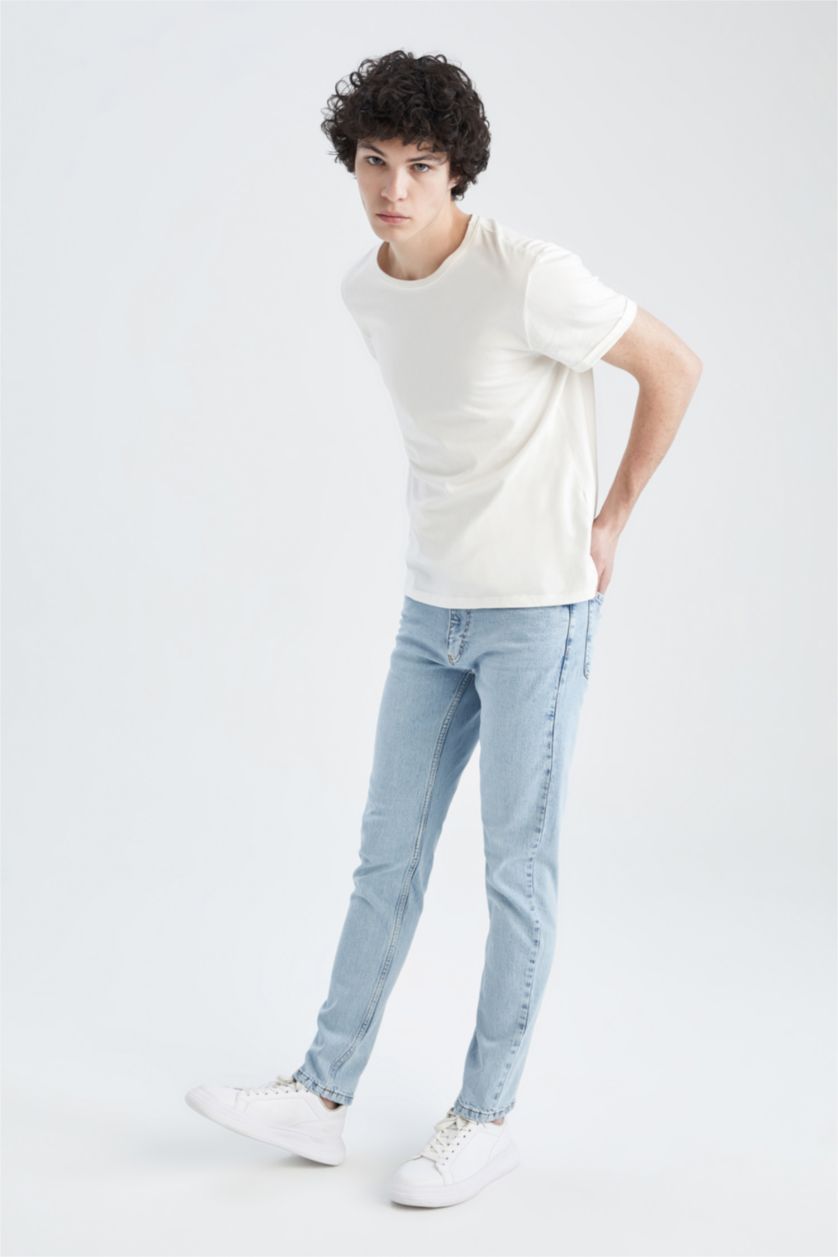 HOMME BLEU Clair Pantalon Coupe Confort Régulière