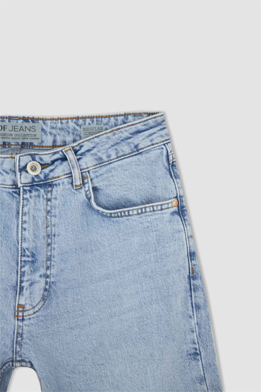 HOMME BLEU Clair Pantalon Coupe Confort Régulière