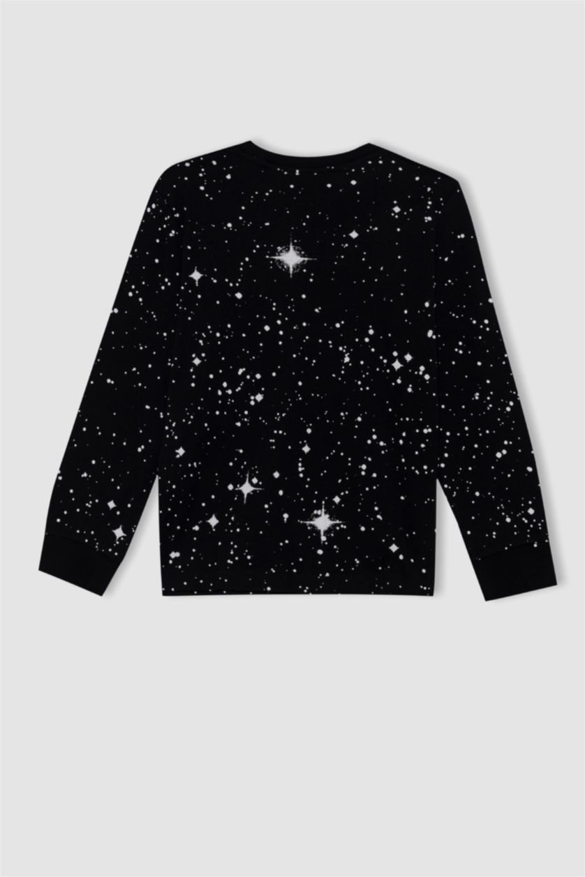 GARÇONS Noir Pyjama 2 pièces coupe régulière sous licence Star Wars pour garçon