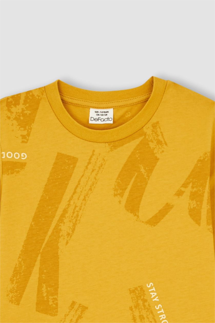 BOYS & TEENS Yellow Regular Fit Long Sleeve T-Shirt