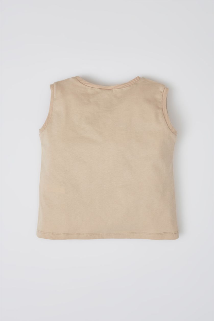 BÉBÉ GARÇON Beige Débardeur en coton imprimé coupe standard bébé garçon