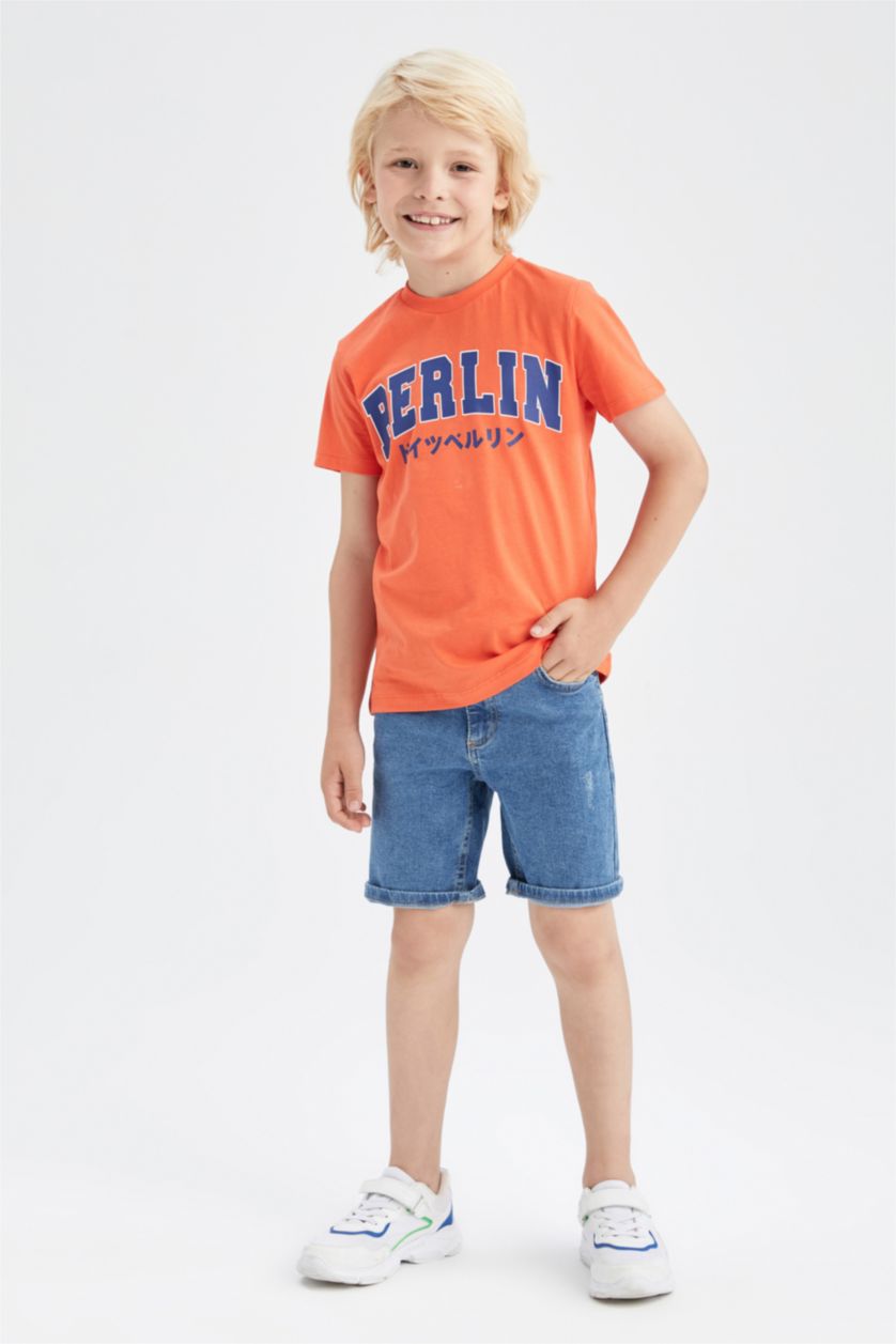 أولادي أزرق برمودا جينز ولادي