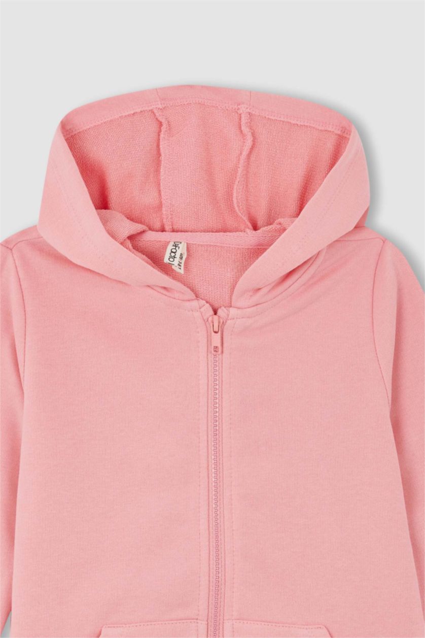 FILLES Rose Tissu Sweat Épais