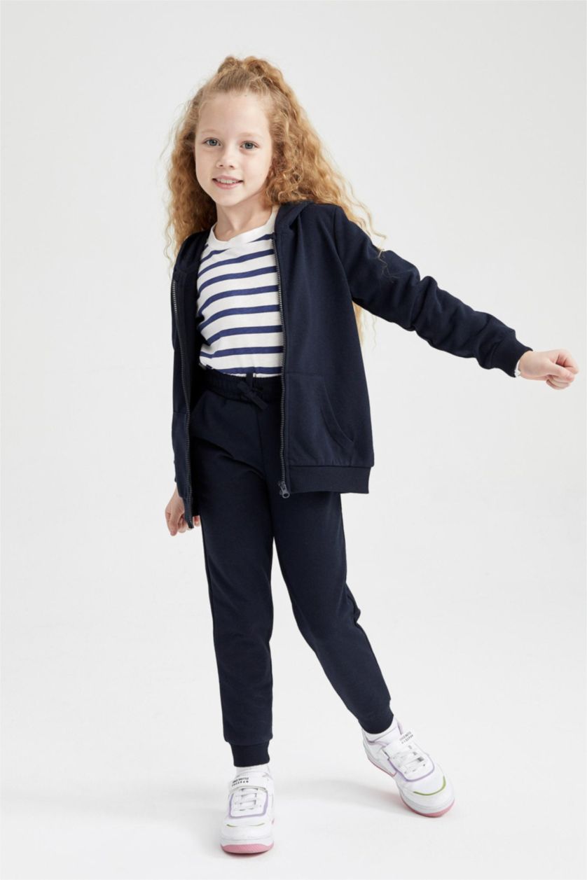 GIRLS & TEENS NAVY Girl Regular Fit Hooded Cardigan