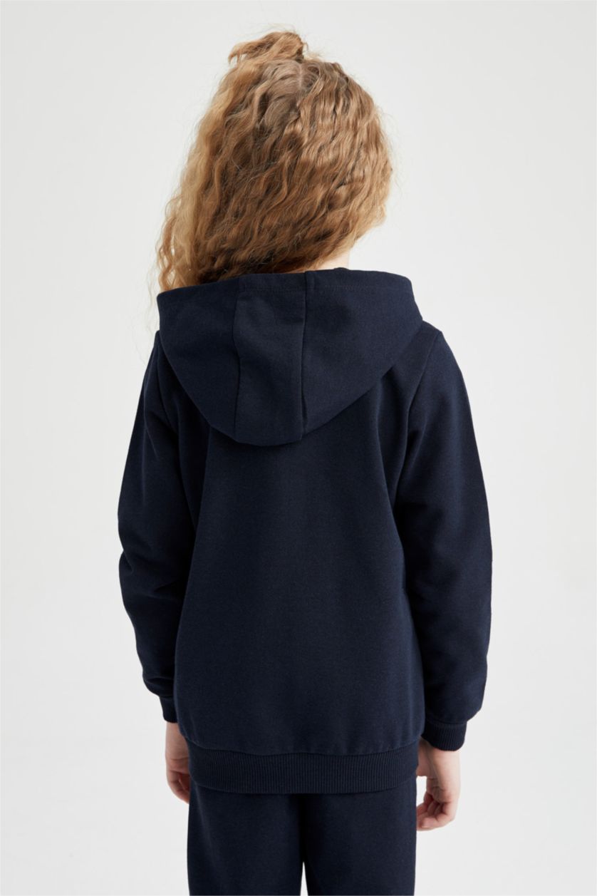 GIRLS & TEENS NAVY Girl Regular Fit Hooded Cardigan