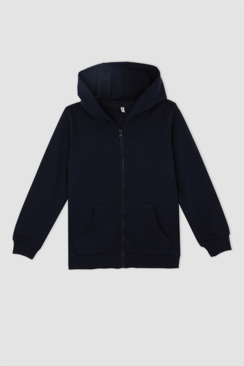 GIRLS & TEENS NAVY Girl Regular Fit Hooded Cardigan