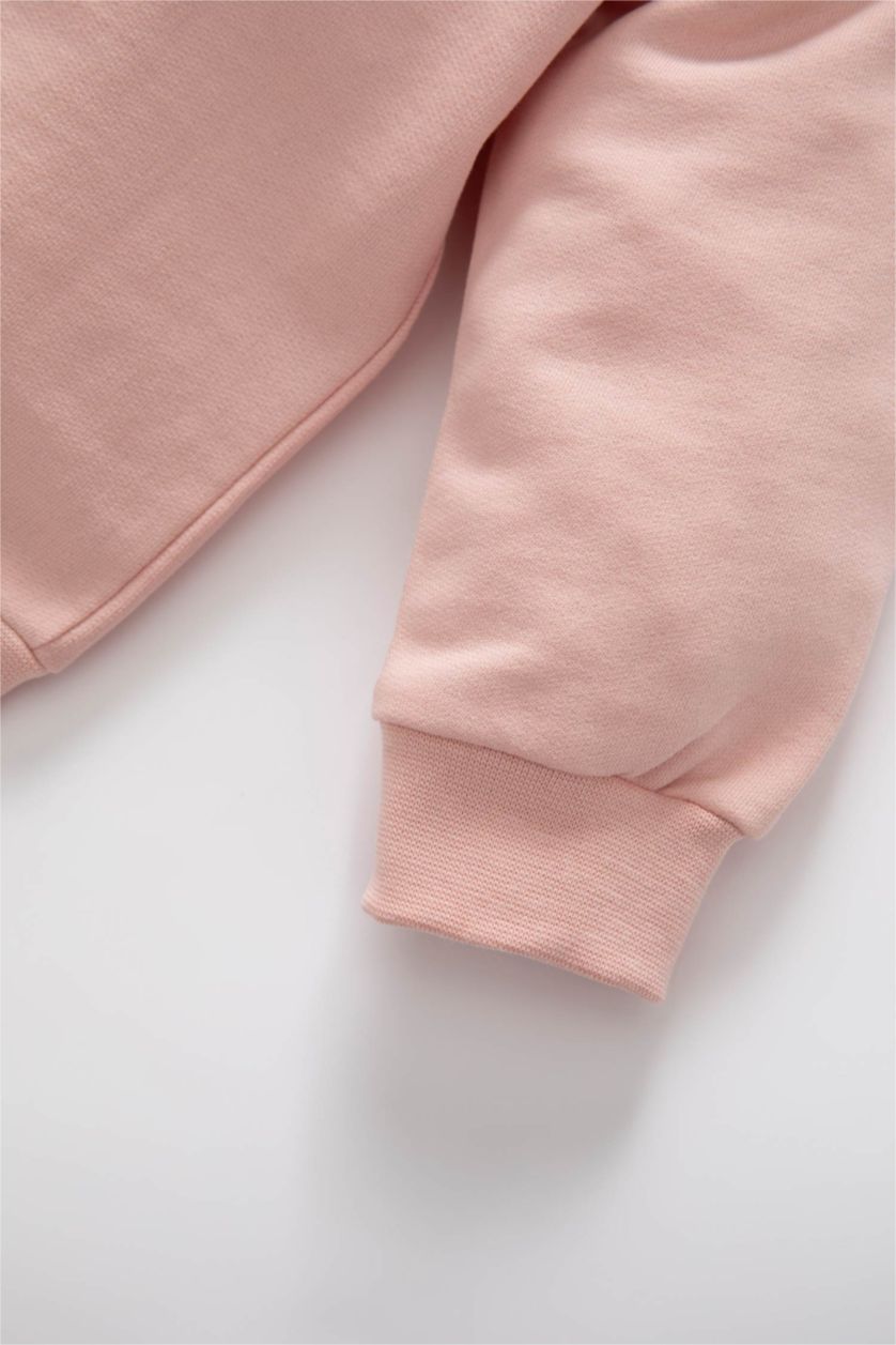 BABY GIRL Salmon Regular Fit Hooded Cardigan