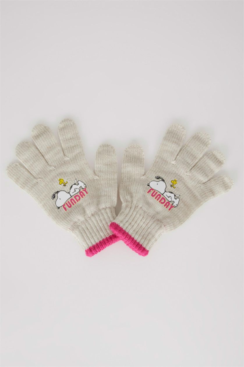 GIRLS & TEENS Ekru Girl Snoopy Licensed Gloves