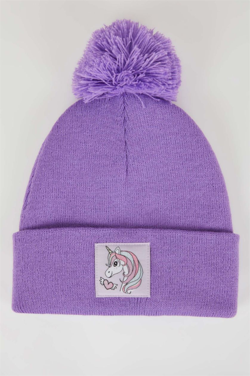 FILLES Violet Bonnet en tricot pour Fille