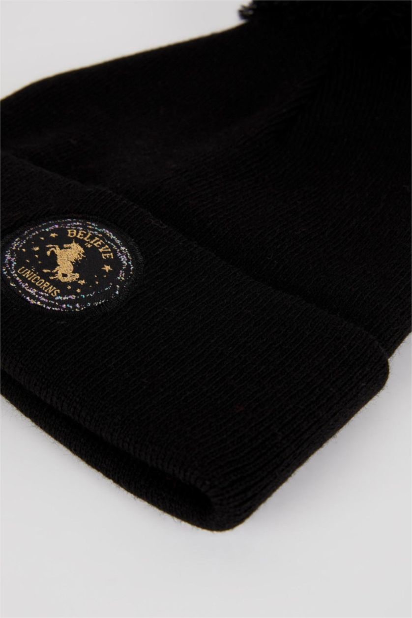 FILLES Noir Bonnet Pour Fille