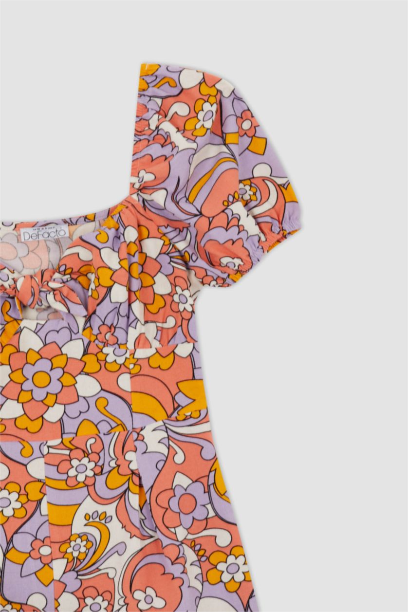 Woman Orange Linen Blended Jumpsuit
