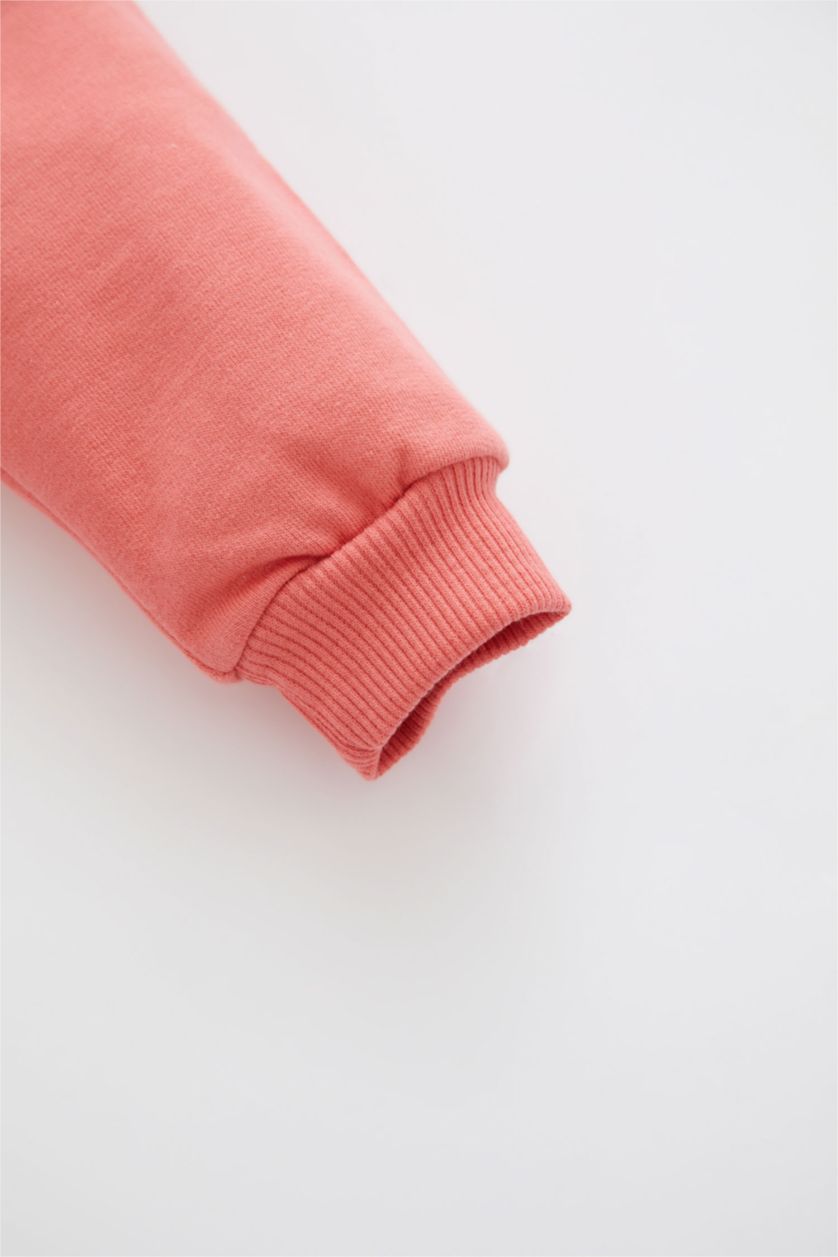 Малыши девочки Розовый Свитшот стандартного кроя с круглым вырезом для девочек