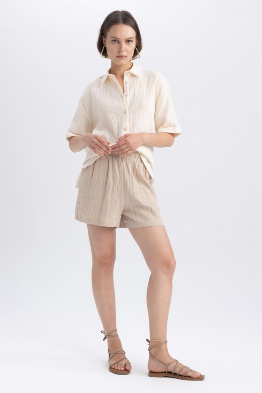 نساء بيج شورت قصة عادية بخصر عادي