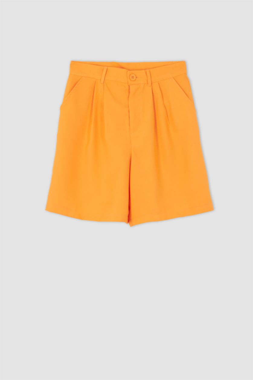 WOMAN Light Orange Normal Waist Shorts