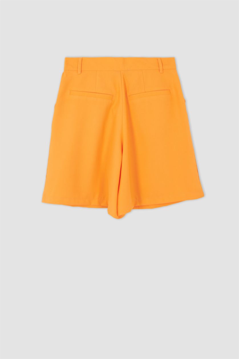 WOMAN Light Orange Normal Waist Shorts