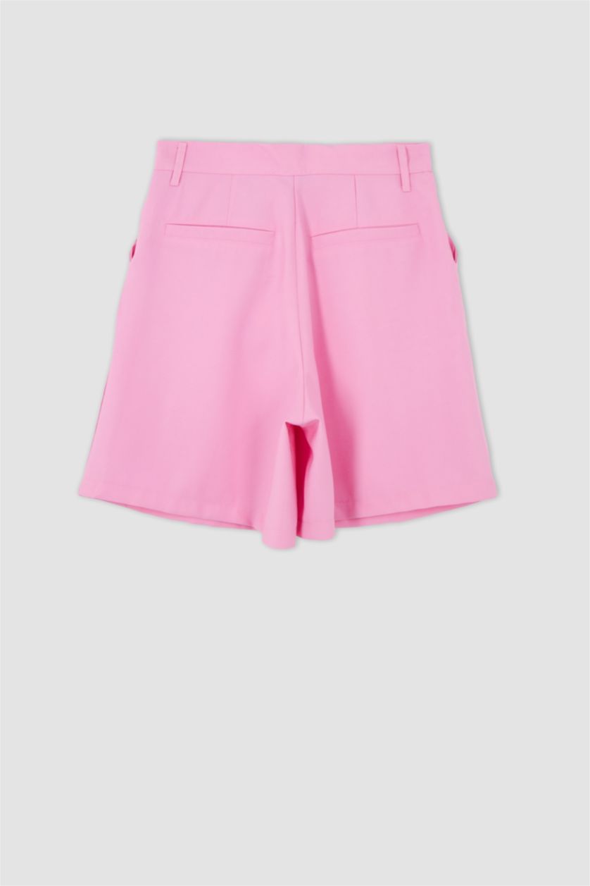 Женщины Розовый Бермуды с эластичным поясом