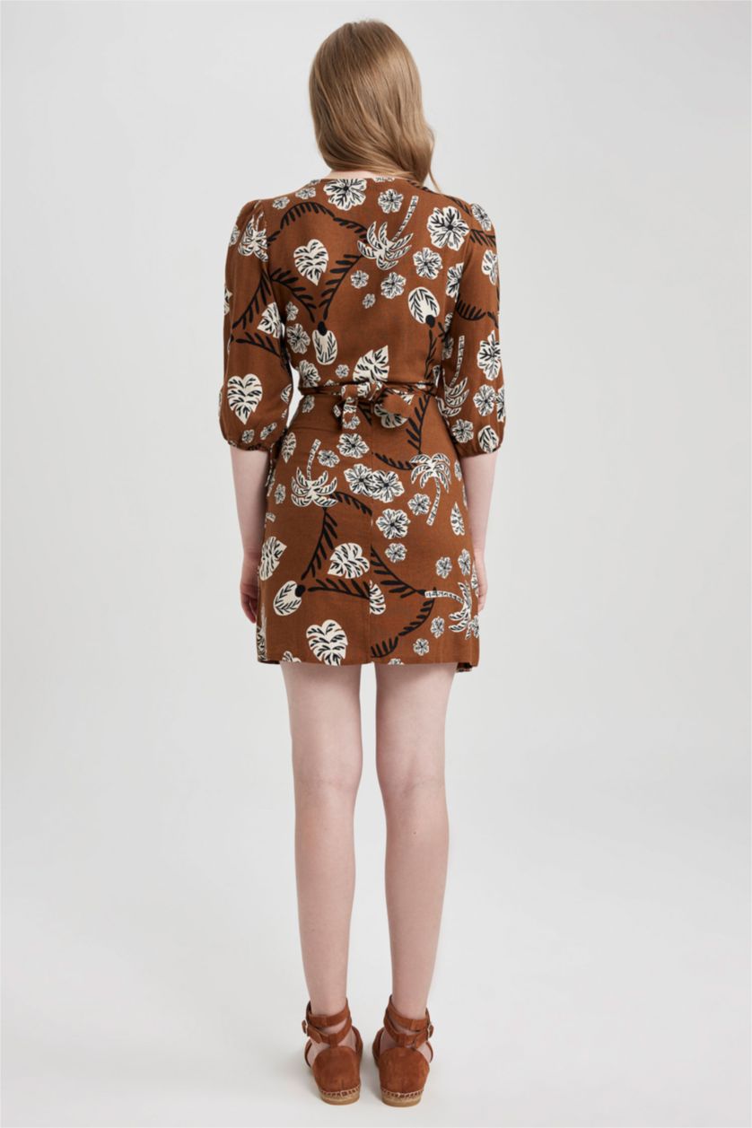 FEMME Marron Jupe Lin