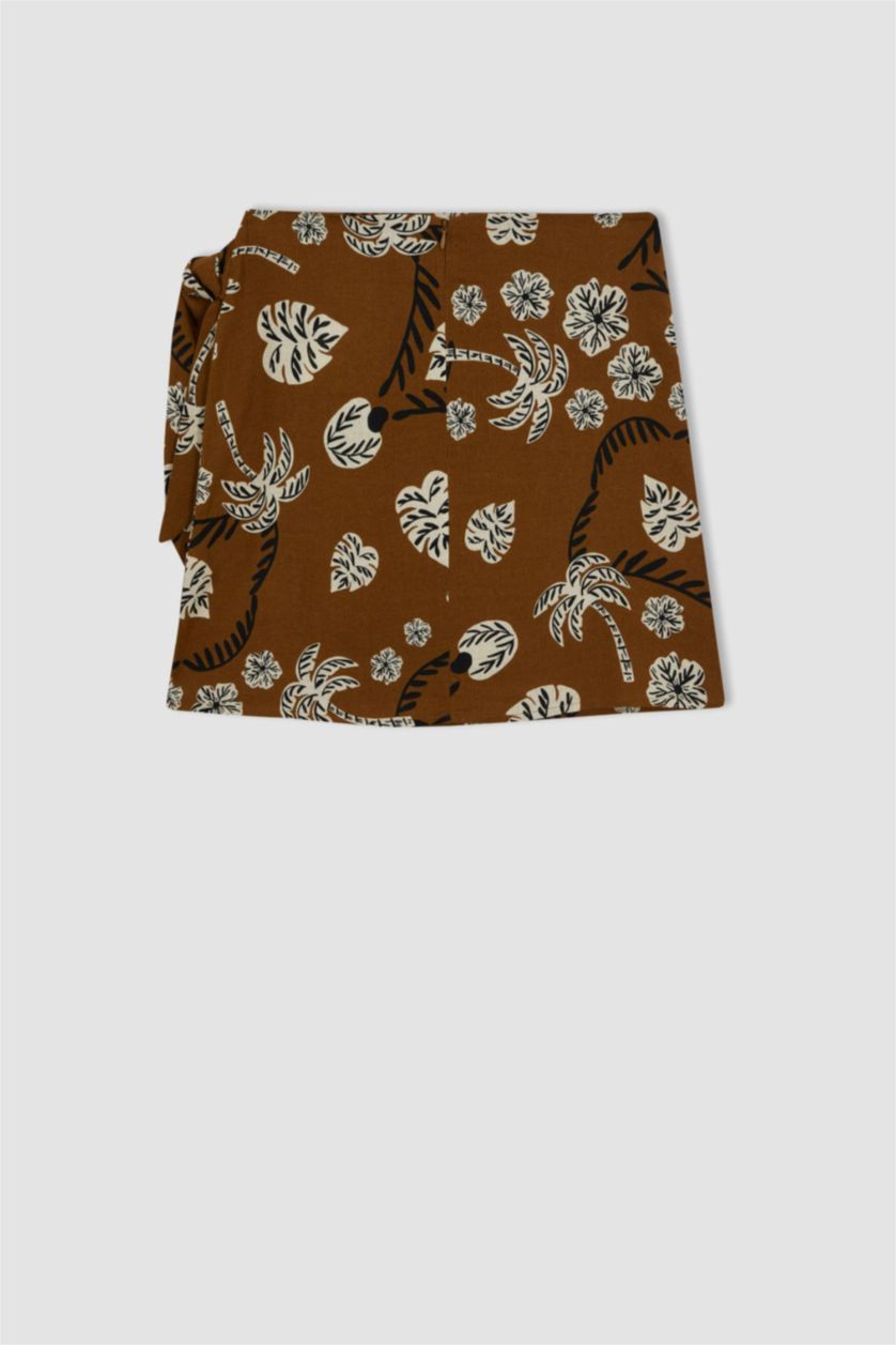 FEMME Marron Jupe Lin