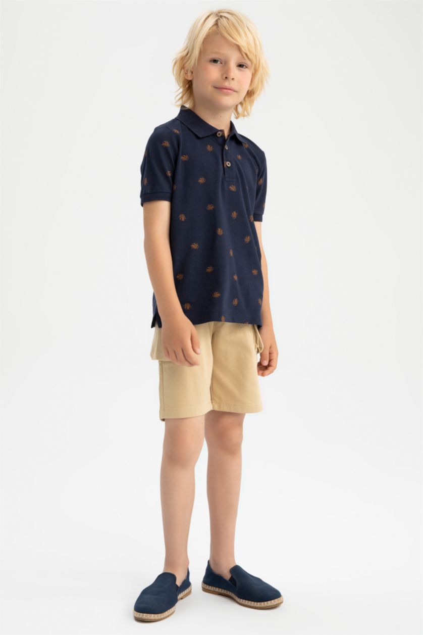 Boys & Teens Beige Boy Regular Fit Shorts