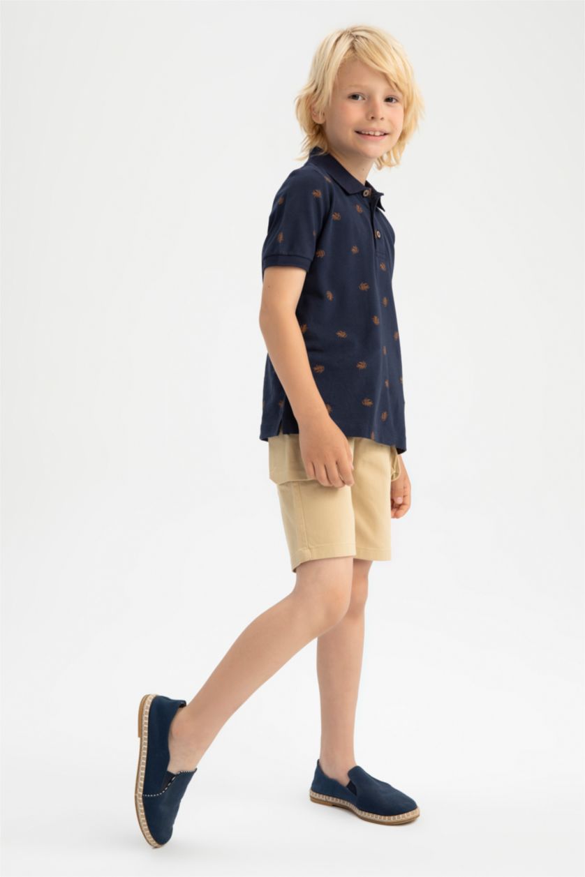 Boys & Teens Beige Boy Regular Fit Shorts