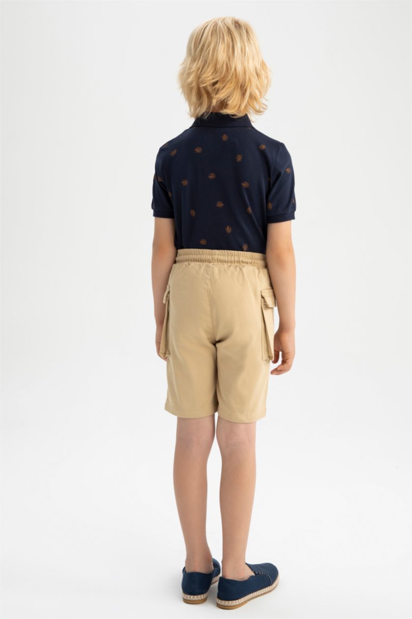 Boys & Teens Beige Boy Regular Fit Shorts