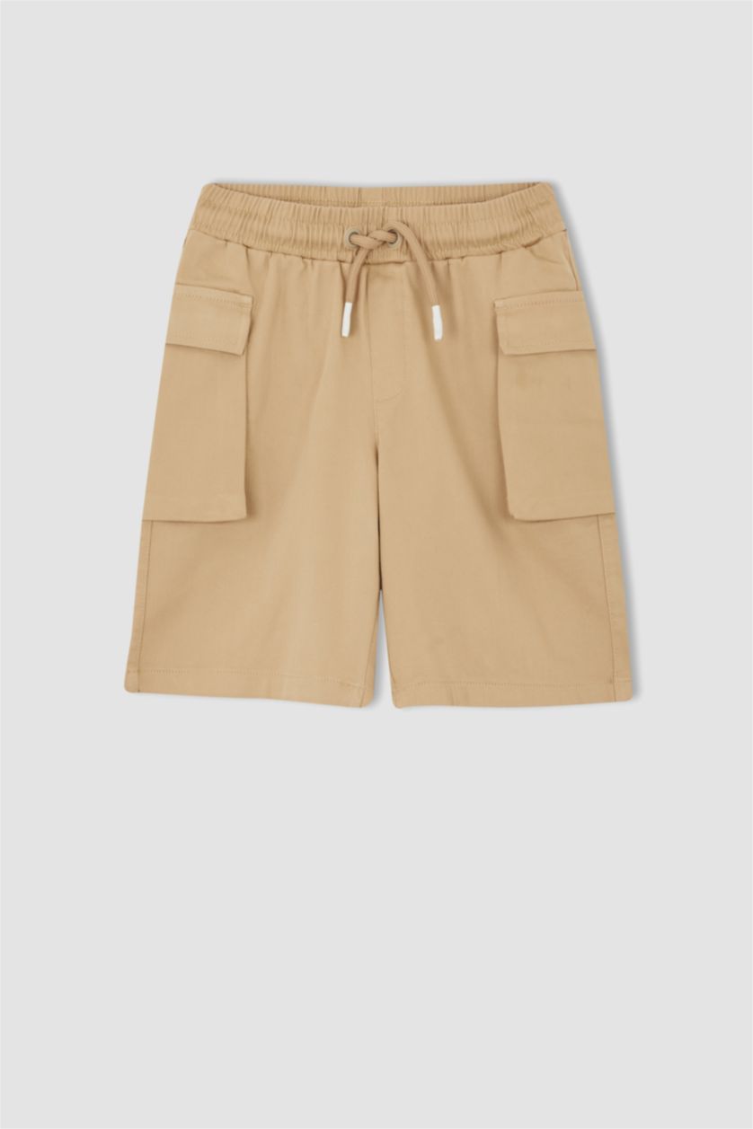 Boys & Teens Beige Boy Regular Fit Shorts