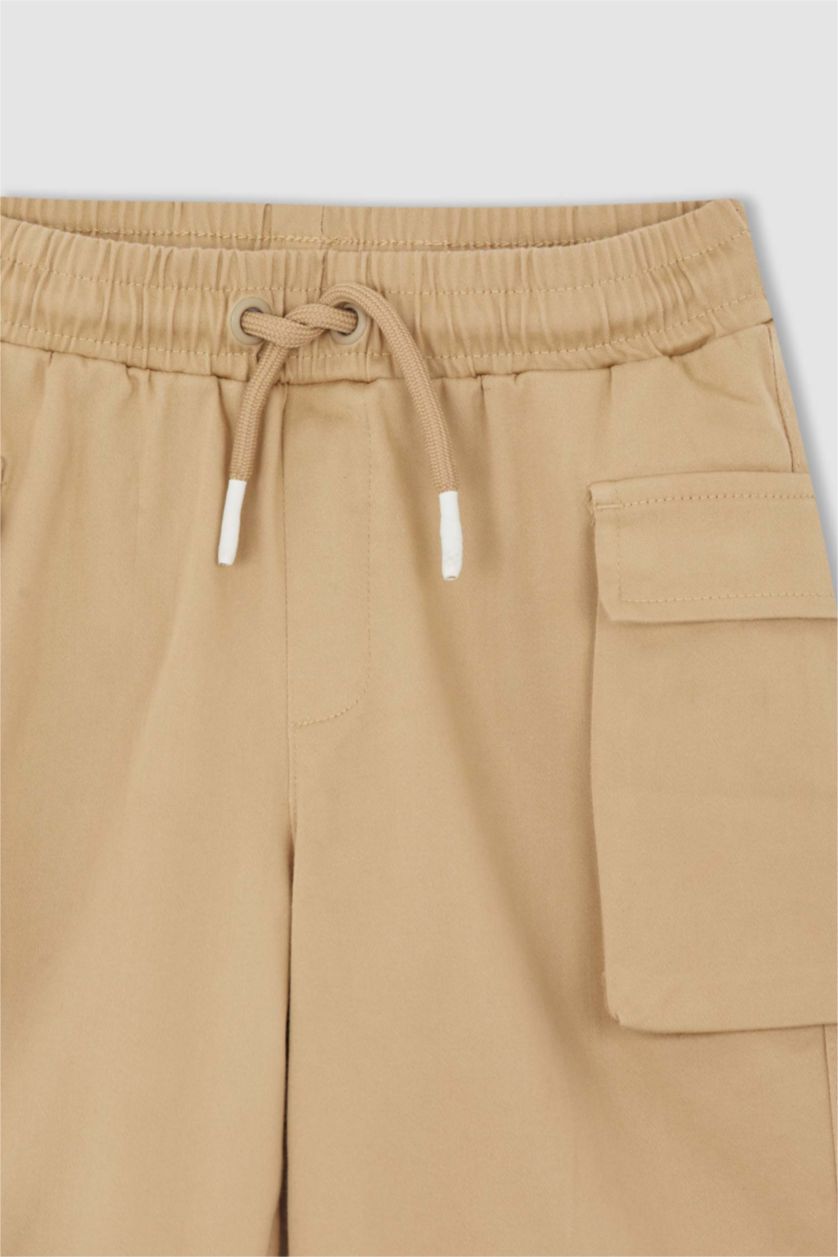 Boys & Teens Beige Boy Regular Fit Shorts