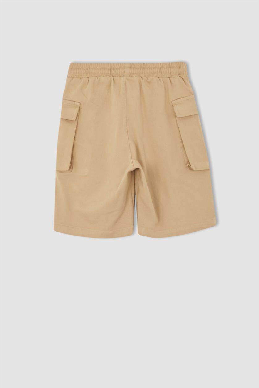 Boys & Teens Beige Boy Regular Fit Shorts