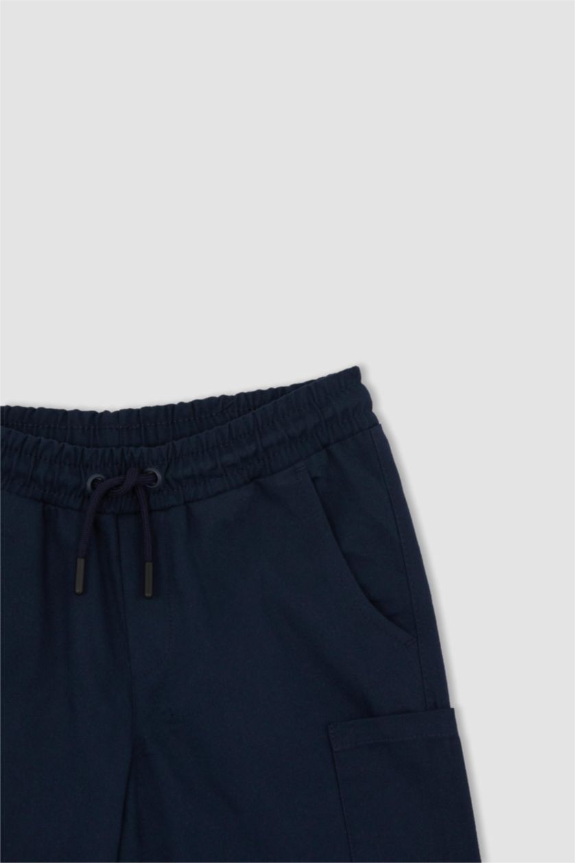 BOYS & TEENS NAVY Boy Regular Fit Gabardine Shorts